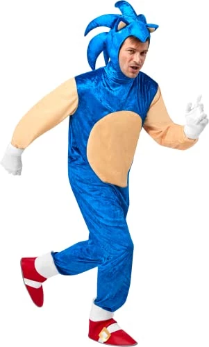 Rubie's Official Sonic The Hedgehog Adult Deluxe Costume Jumpsuit, Adult Fancy Dress 3 Rubie's Official Sonic The Hedgehog Adult Deluxe Costume Jumpsuit, Adult Fancy Dress