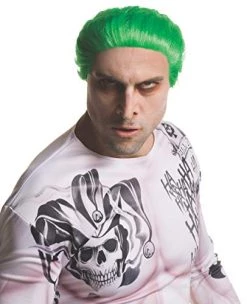 Rubie's Official The Joker's Wig Mens Fancy Dress Halloween Villain Suicide Squad Costume Wig