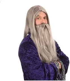 Bristol Novelty BW660 Wizard Wig And Long Beard, White, One Size -Rubie's Shop 41x72cP5uL. AC