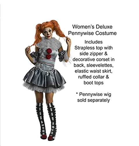 Rubie's IT Movie Women's Deluxe Pennywise Costume 4 Rubie's IT Movie Women's Deluxe Pennywise Costume - Image 2