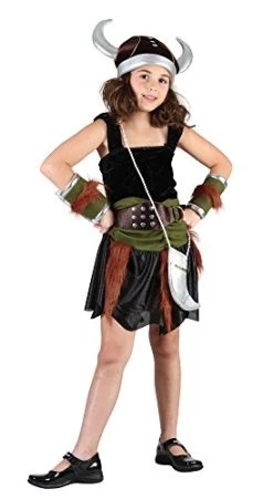 Bristol Novelty CC783 Viking Girl Costume, Medium, Approx Age 5 - 7 Years, Viking Girl (M)