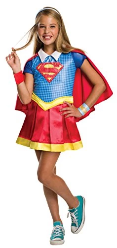 Rubie's Official DC Super Hero Girl's Supergirl Deluxe Costume, Kids Fancy Dress