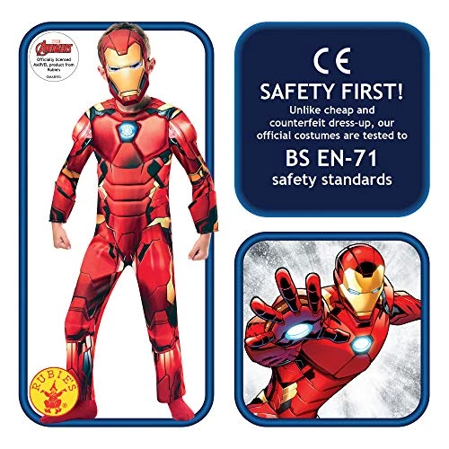Rubie's Official Marvel Avengers Iron Man Deluxe Childs Costume, Kids Superhero Fancy Dress 5 Rubie's Official Marvel Avengers Iron Man Deluxe Childs Costume, Kids Superhero Fancy Dress - Image 3