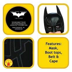 Rubie's Official DC Comics Warner Bros Dark Knight Batman Classic Childs Costume, Kids Fancy Dress -Rubie's Shop 510QHiCzy0L