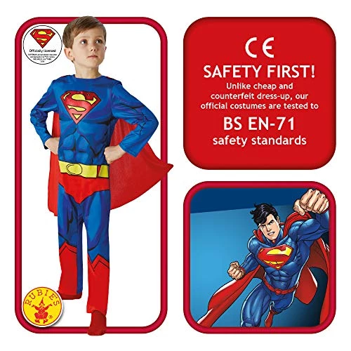 Rubie's Official DC Comics Superman Boys Fancy Dress, Kids Superhero Comic Book Style 5 Rubie's Official DC Comics Superman Boys Fancy Dress, Kids Superhero Comic Book Style - Image 3