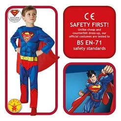 Rubie's Official DC Comics Superman Boys Fancy Dress, Kids Superhero Comic Book Style -Rubie's Shop 510z38pV3fL