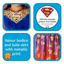 Rubie's Official DC Supergirl Deluxe Child Dress, Kids Superhero Fancy Dress -Rubie's Shop 511Ls45kPML 2