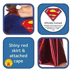 Rubie's Official DC Supergirl Deluxe Girls Costume, Kids Fancy Dress Super Hero 9 Rubie's Official DC Supergirl Deluxe Girls Costume, Kids Fancy Dress Super Hero -Rubie's Shop 511SlTakKtL