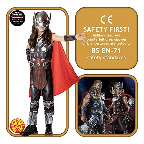 Rubies Official Marvel Thor: Love And Thunder Mighty Thor Deluxe Child Costume, Kids Fancy Dress 4 Rubies Official Marvel Thor: Love And Thunder Mighty Thor Deluxe Child Costume, Kids Fancy Dress - Image 3