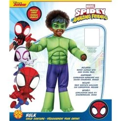 Rubie's Official Marvel Spidey And His Amazing Friends Hulk Deluxe Toddler Costume, Kids Superhero Fancy Dress -Rubie's Shop 512CkcmEOKL