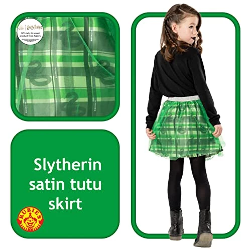 Rubie's Official Harry Potter Slytherin Child Tutu, Kids Fancy Dress, One Size Age 7-10 Years (3013169-10) 4 Rubie's Official Harry Potter Slytherin Child Tutu, Kids Fancy Dress, One Size Age 7-10 Years (3013169-10) - Image 2