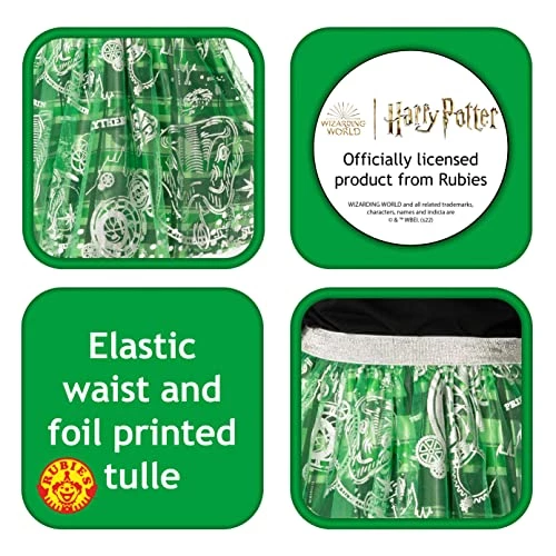 Rubie's Official Harry Potter Slytherin Child Tutu, Kids Fancy Dress, One Size Age 7-10 Years (3013169-10) 6 Rubie's Official Harry Potter Slytherin Child Tutu, Kids Fancy Dress, One Size Age 7-10 Years (3013169-10) - Image 4