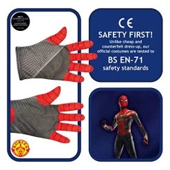 Rubie's Official Marvel Spider-Man 3 No Way Home Kids Dress Up Gloves Version 3, One Size Red/Black -Rubie's Shop 514gYG PjNL