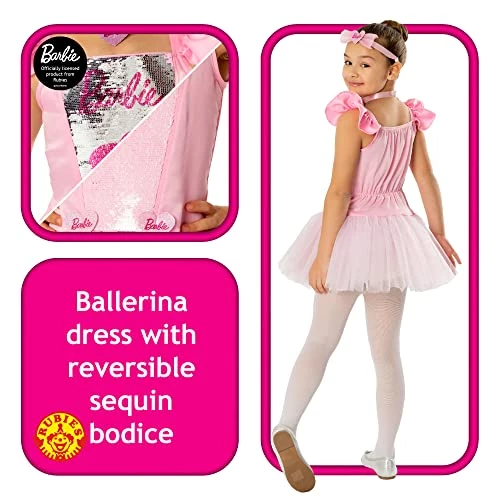 Rubies Official Barbie Ballerina Child Dress, Kids Fancy Dress 4 Rubies Official Barbie Ballerina Child Dress, Kids Fancy Dress - Image 2