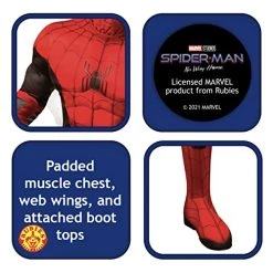 Official Rubies Marvel: Spider-Man 3 No Way Home Adult Deluxe Costume Jumpsuit And Fabric Mask, X-Large -Rubie's Shop 5166rj ndmL 1