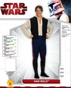 Rubie's Official Disney Star Wars Han Solo Men's Deluxe Costume, Adult Fancy Dress -Rubie's Shop 516H643CWWL