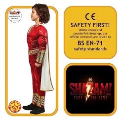Rubie's Official DC Shazam! Fury Of The Gods Shazam Boys Costume, Kids Superhero Fancy Dress -Rubie's Shop 517RHBi521L