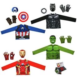 Rubie's G40077 Marvel Avengers Play Trunk With Iron Man, Captain America, Hulk, Black Panther Box, Boys, One Size Age 4-6 Years -Rubie's Shop 5189A Z1aL