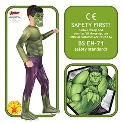 Rubie's Official Marvel Avengers Hulk Classic Childs Costume, Kids Superhero Fancy Dress 10 Rubie's Official Marvel Avengers Hulk Classic Childs Costume, Kids Superhero Fancy Dress -Rubie's Shop 518xHoxXAKL