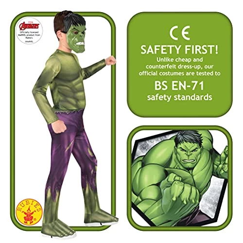 Rubie's Official Marvel Avengers Hulk Classic Childs Costume, Kids Superhero Fancy Dress 5 Rubie's Official Marvel Avengers Hulk Classic Childs Costume, Kids Superhero Fancy Dress - Image 3