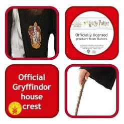 Rubie's Official Harry Potter Hermione Granger Gryffindor Costume Set, With Robe, Wig And Wand, One Size Approx Age 4-8 Years, Black 9 Rubie's Official Harry Potter Hermione Granger Gryffindor Costume Set, With Robe, Wig And Wand, One Size Approx Age 4-8 Years, Black -Rubie's Shop 5198Mmz02wL