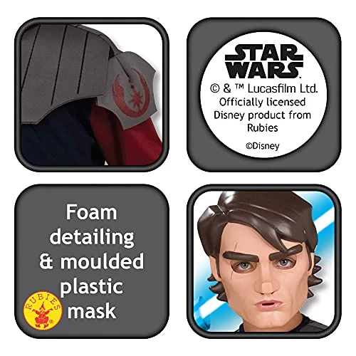 Rubie's Official Disney Star Wars Anakin Skywalker Costume, Kids Fancy Dress 4 Rubie's Official Disney Star Wars Anakin Skywalker Costume, Kids Fancy Dress - Image 2