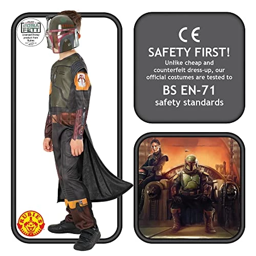 Rubie's Official Star Wars Book Of Boba Fett - Boba Fett Classic Child Costume, Kids Fancy Dress 6 Rubie's Official Star Wars Book Of Boba Fett - Boba Fett Classic Child Costume, Kids Fancy Dress - Image 4