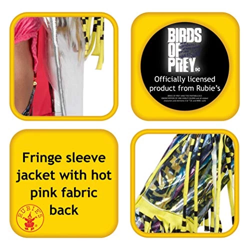 Official Rubie's DC Comic Harley Quinn Fancy Dress Jacket, Birds Of Prey Movie Style 4 Official Rubie's DC Comic Harley Quinn Fancy Dress Jacket, Birds Of Prey Movie Style - Image 2