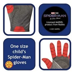 Rubie's Official Marvel Spider-Man 3 No Way Home Kids Dress Up Gloves Version 3, One Size Red/Black -Rubie's Shop 51A6QwgL