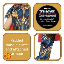 Rubie's Official Marvel Thor: Love And Thunder Thor Deluxe Child Costume, Kids Fancy Dress -Rubie's Shop 51APyurqnHL 1