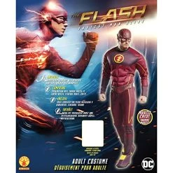 Rubie's Official DC Comics The Flash Deluxe Costume, Adult Superhero Fancy Dress -Rubie's Shop 51AVEiziDYL