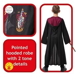 Rubie's Official Harry Potter Gryffindor Deluxe Robe Costume With Wand And Glasses, Kids Fancy Dress -Rubie's Shop 51AmJqjlUQL