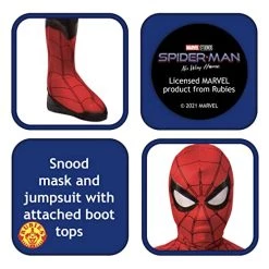 Rubie's Official Marvel Spider-Man No Way Home Classic Childs Black And Red Costume, Kids Superhero Fancy Dress -Rubie's Shop 51AqFBcb 7L