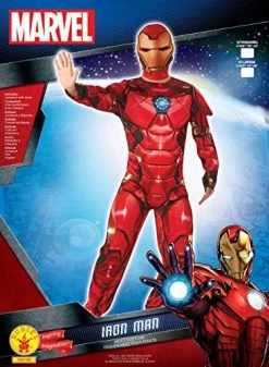 Rubie's Official Disney Marvel Iron Man, SuperHero Deluxe Costume, Adult Size Mens Standard/Medium -Rubie's Shop 51B3dTe22gL