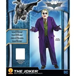 Rubie's Official DC The Joker Deluxe Dark Knight, Adult Costume, Super Villain Dress Up -Rubie's Shop 51BE5iLje3L 1