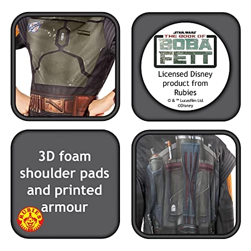 Rubie's Official Star Wars Book Of Boba Fett - Boba Fett Classic Child Costume, Kids Fancy Dress 4 Rubie's Official Star Wars Book Of Boba Fett - Boba Fett Classic Child Costume, Kids Fancy Dress - Image 2