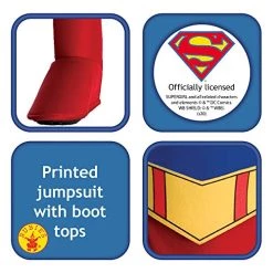 Rubie's Official DC Comics Supergirl Deluxe Girls Costume, Kids Fancy Dress Super Hero -Rubie's Shop 51BSL11EosL