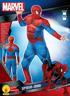 Rubie's Official Disney Marvel Spider-Man, SuperHero Deluxe Costume, Adult Size Mens Standard/Medium -Rubie's Shop 51BwJChMT8L