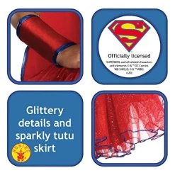 Rubie's Official DC Supergirl Tutu Girls Costume, Kids Fancy Dress Super Hero -Rubie's Shop 51CDRSQ3L2L