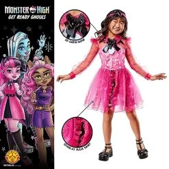 Rubie's Official Monster High Draculaura Deluxe Child Costume, Kids Fancy Dress -Rubie's Shop 51CEdEPBYUL