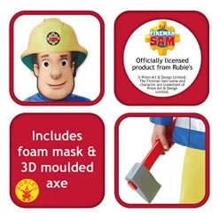 Rubie's Official Fireman Sam Childs Costume, Kids Fancy Dress -Rubie's Shop 51CUgPbiXQL 1