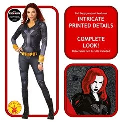 Rubies Official Marvel Black Widow Movie, Women's Deluxe Fancy Dress Costume -Rubie's Shop 51D9hgHPCS