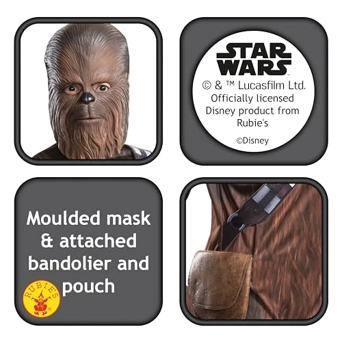 Rubie's Official Disney Star Wars Chewbacca Childs Costume, Kids Fancy Dress 5 Rubie's Official Disney Star Wars Chewbacca Childs Costume, Kids Fancy Dress - Image 3