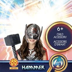 Rubies Official Marvel Thor Love & Thunder Movie, Mighty Thor Mjolnir Hammer -Rubie's Shop 51FBwsovnlL