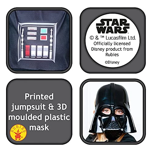 Rubie's Official Disney Star Wars Darth Vader Classic Child Costume, Kids Fancy Dress 5 Rubie's Official Disney Star Wars Darth Vader Classic Child Costume, Kids Fancy Dress - Image 3