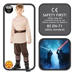 Rubie's Official Star Wars Obi Wan Kenobi Series - Obi Wan Kenobi Deluxe Child Costume, Kids Fancy Dress -Rubie's Shop 51GKNzcOWYL