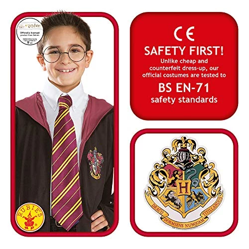 Rubie's Official Harry Potter Gryffindor Tie Costume Accessory - One Size, Multi-Coloured 5 Rubie's Official Harry Potter Gryffindor Tie Costume Accessory - One Size, Multi-Coloured - Image 3