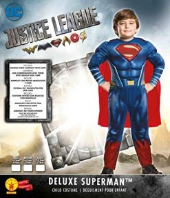 Rubie's Official DC Justice League Deluxe Superman, Children Costume -Rubie's Shop 51II0hPfkWL 1