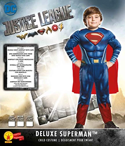 Rubie's Official DC Justice League Deluxe Superman, Children Costume 6 Rubie's Official DC Justice League Deluxe Superman, Children Costume - Image 4