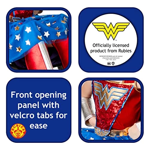 Rubies Official DC Wonder Women Adaptive Child Costume, Kids Fancy Dress 6 Rubies Official DC Wonder Women Adaptive Child Costume, Kids Fancy Dress - Image 4